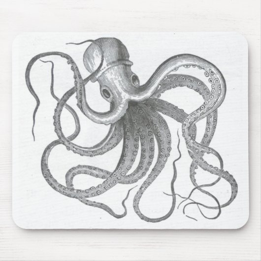ステームパンク航海のタコヴィンテージクラケンsfフィフィ マウスパッド (正面)