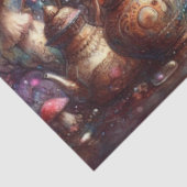 ステームパンク芸術的ウォーター色アリスのデコページ 薄葉紙 (詳細)