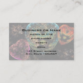 ステームパンク華美ベルベットテクスチャハート 名刺 (裏面)