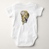 ステームパンク誕生日文字B ベビーボディスーツ (裏面)