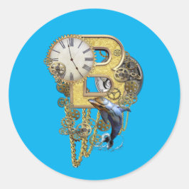 ステームパンク誕生日文字B ラウンドシール