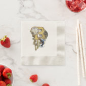 ステームパンク誕生日文字B 縁ありカクテルナプキン (インサイチュ)