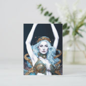 ステームパンク踊り女性 ポストカード (スタンド正面)