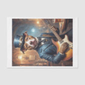 ステームパンク遊ピットブルのギターinパブ –  薄葉紙 (正面)