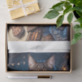 ステームパンク遊メス猫のバンジョー –  薄葉紙 (ギフト)