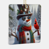 ステームパンク雪だるまオーナメント、 セラミックオーナメント (右)