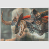 ステームパンク鮮やかな魅惑的なアリゲーターデコパージュ 薄葉紙 (正面)