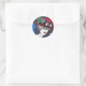 ステームパンク09ラウンドステッカー ラウンドシール (バッグ)