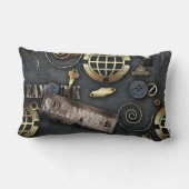 ステームパンク、スクラップブック作り ランバークッション (裏面)