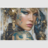 ステームパンク・ドラゴンタトゥー・ファンタジー・デカップアート 薄葉紙 (正面)