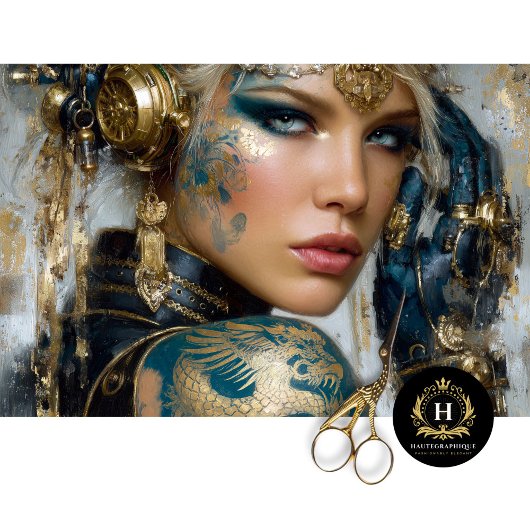 ステームパンク・ドラゴンタトゥー・ファンタジー・デカップアート 薄葉紙