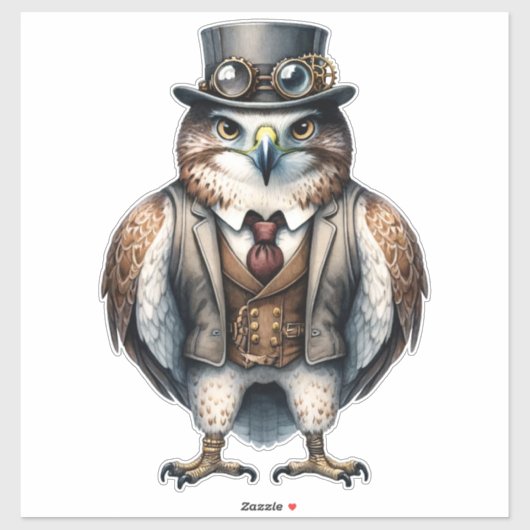 ステームパンク《鳥》ハヤブサ シール (シート)