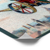 ステームパ素晴らしンク飛んでいるカー ポスター (角)