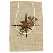 ステームパ素朴ンクコンパススター ミディアムペーパーバッグ (正面)