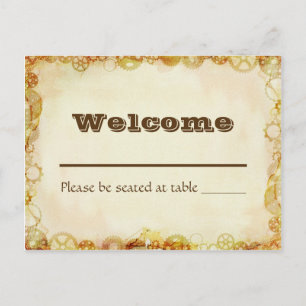 ステームパ結婚ンクの座席表はがき ポストカード