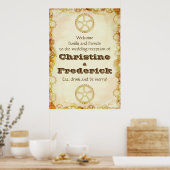 ステームパ結婚ンクの披露宴歓迎ポスター ポスター (キッチン)