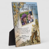 ステームパ結婚ンクの海に感謝 フォトプラーク (側面)