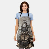 ステームパ華美ンクカルドロン |スペルブックと時計 エプロン (着用した状態)