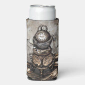 ステームパ華美ンクカルドロン |スペルブックと時計 スリム缶クーラー (Seltzer正面)