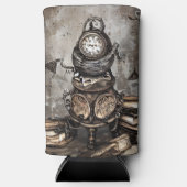 ステームパ華美ンクカルドロン |スペルブックと時計 スリム缶クーラー (正面)