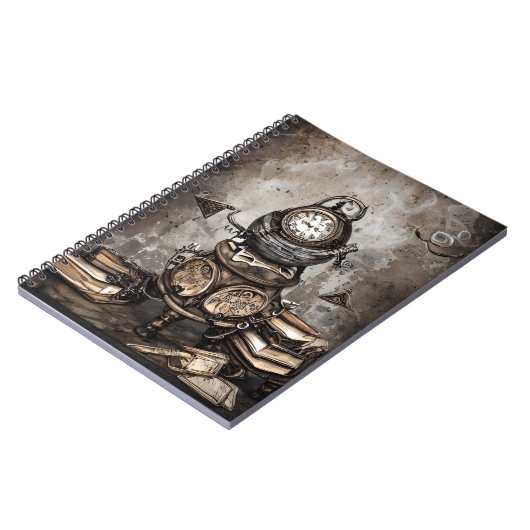 ステームパ華美ンクカルドロン |スペルブックと時計 ノートブック (左側)