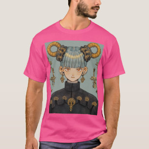 ステームパ華美ンクファンタジーアニメガール Tシャツ