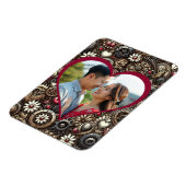 ステームプンパーソナライズされたクハートバレンタインデー マグネット (左側)