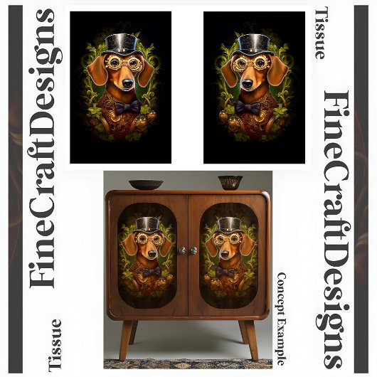 ステームプン華美クダシュント犬のデクページL&R 149 薄葉紙