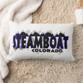 ステームボートコロラ芸術的ド絵を描ドスプラッツ枕 ランバークッション (ブランケット)