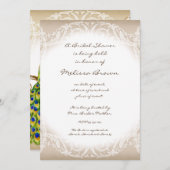 ステーリーピーコックw旋回分岐結婚式招待状 招待状 (正面/裏面)