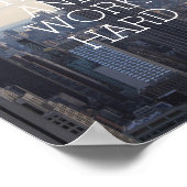 ステー意欲を起こワーク懸命感動的引用文NYC ポスター (角)