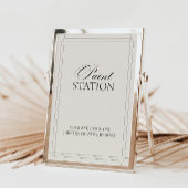 ステー絵を描ションヴィンテージクラシックライトグレーサイン 招待状