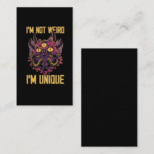 ステ風変わりイイ·アイ·アユニークイ·かわいい·キティ 名刺 (正面/裏面)