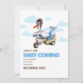 ストおもしろいークガールシンプルカモダンウト妊娠Anno 案内状 (正面)