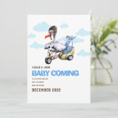 ストおもしろいークガールシンプルカモダンウト妊娠Anno 案内状 (スタンド正面)