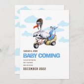 ストおもしろいークガールシンプルカモダンウト妊娠Anno 案内状 (正面/裏面)