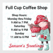 ストアアワーズクリスマスホリデーモチーフカスタム文字 ウィンドウサイン (シート)