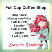 ストアアワーズクリスマスホリデーモチーフカスタム文字 ウィンドウサイン (シート3)