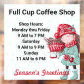 ストアアワーズクリスマスホリデーモチーフカスタム文字 ウィンドウサイン (シート2)