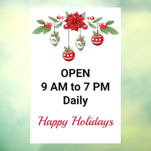 ストアアワーズクリスマスホリデーモチーフカスタム文字 ウィンドウサイン (シート3)