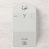 ストアイベント |グレーモダンフォトビジネスの立ち上げ オールインワン招待状 (外側)