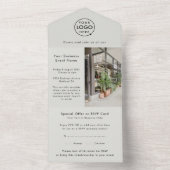 ストアイベント |グレーモダンフォトビジネスの立ち上げ オールインワン招待状 (内側)