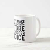 ストアマネージャーの音声を使用しない コーヒーマグカップ (正面右)