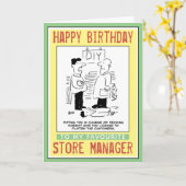 ストアマネージャーへのハッピーバースデー。 カード (黄色い花)