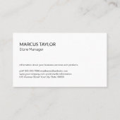 ストアマネージャー |食品配達 |農家市場 名刺 (裏面)