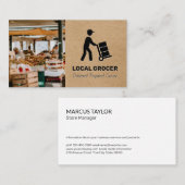 ストアマネージャー |食品配達 |農家市場 名刺 (正面/裏面)