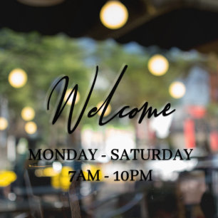 ストアモダンウィンドウのウェルカムウィンドウの固定 ウィンドウサイン