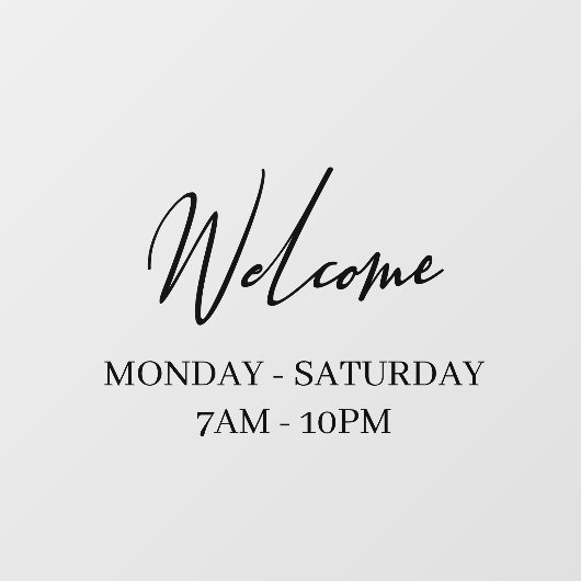 ストアモダンウィンドウのウェルカムウィンドウの固定 ウィンドウサイン (シート)