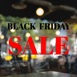 ストアモダンウインドウブラックフライデーセールのウィンドウの固定 ウィンドウサイン