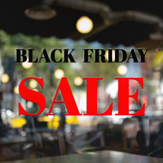 ストアモダンウインドウブラックフライデーセールのウィンドウの固定 ウィンドウサイン